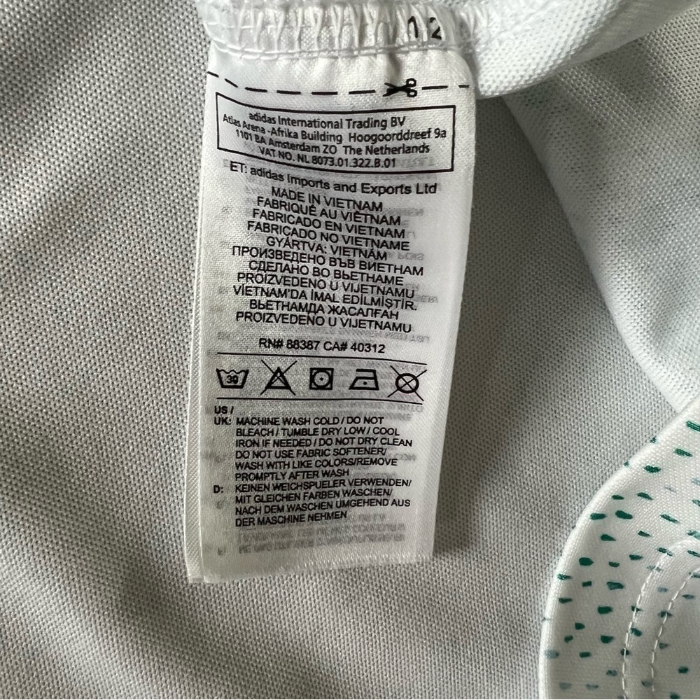 Adidas Women’s Golf Sleeveless Polo Shirt White Turquoise Green Size XL - Picture 8 of 10